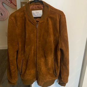Bellfield Cigar Suede Bomber Jacket
